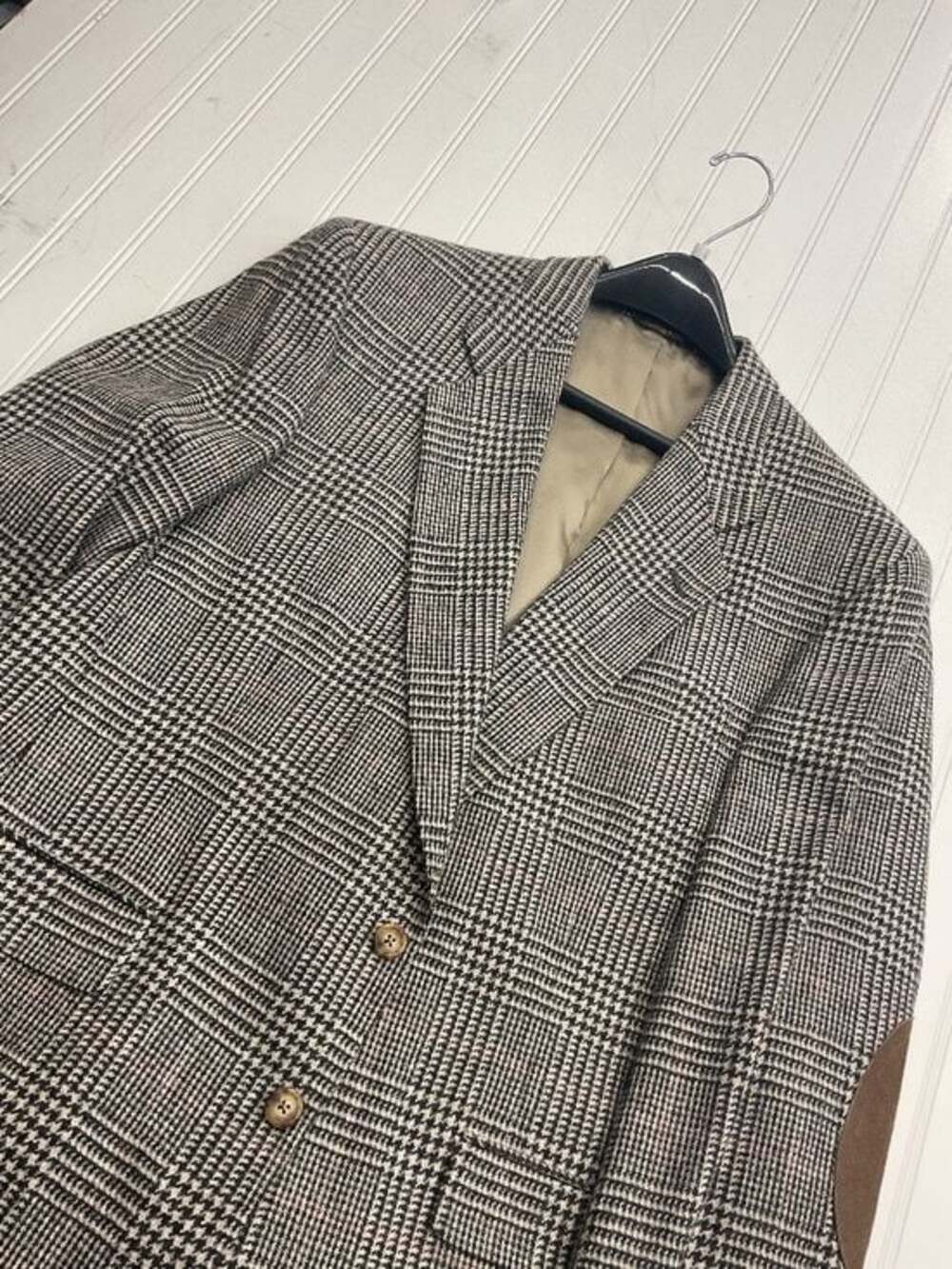 Vtg Austin Reed Dillard's Men's Blazer 46R Tweed Plaid Union Made USA Sport Coat